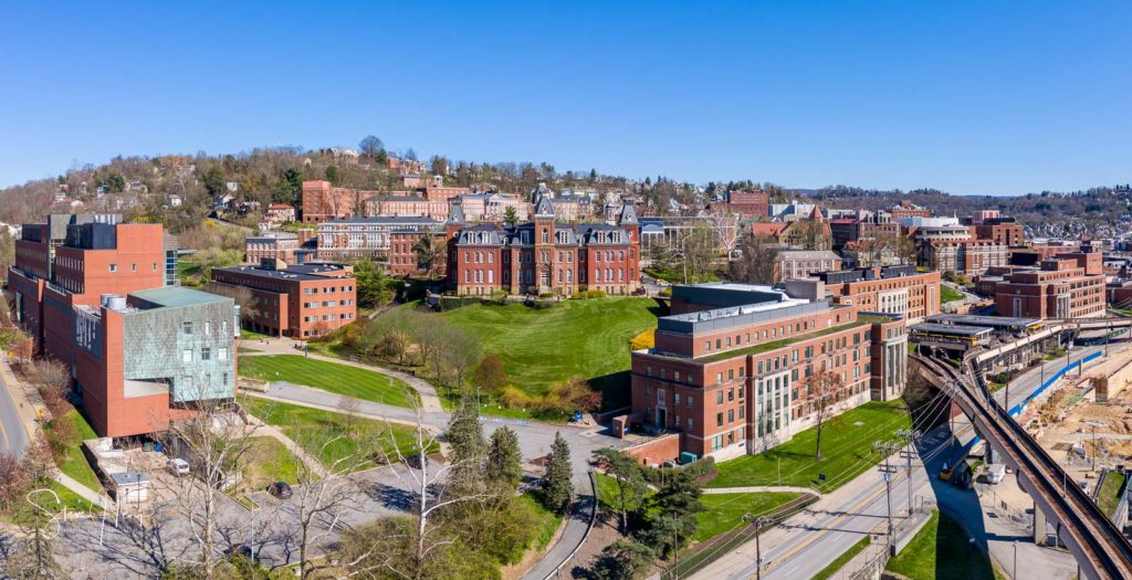 Wall art of Woodburn Hall at WVU in Morgantown, West Virginia. Available as metal, acrylic, canvas and framed prints and on many other products at my store