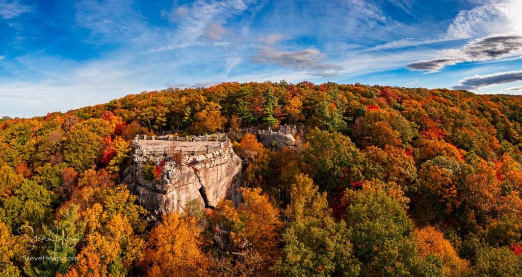 Wall art of the overlook at Coopers Rock state park in the autumn