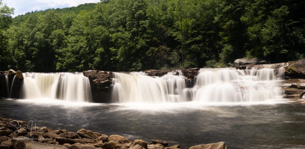 High Falls of Cheat waterfall on Shavers Fork is accessible via the train trip from Elkins WV