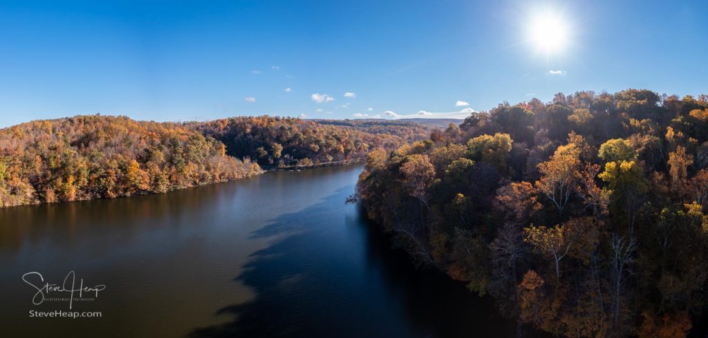 Autumn colors around the Cheat Lake Park on Morgans Run near Morgantown, West Virginia