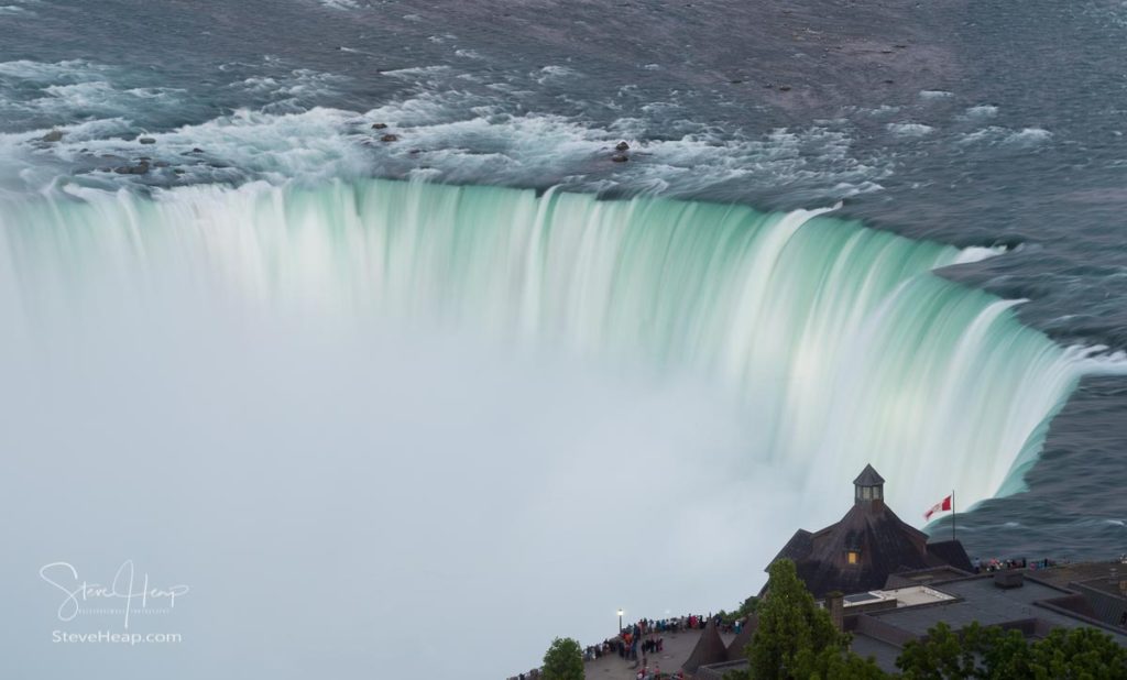 Blurred motion of Canadian or Horseshoe waterfall from Canadian side of Niagara Falls. Prints available in my store