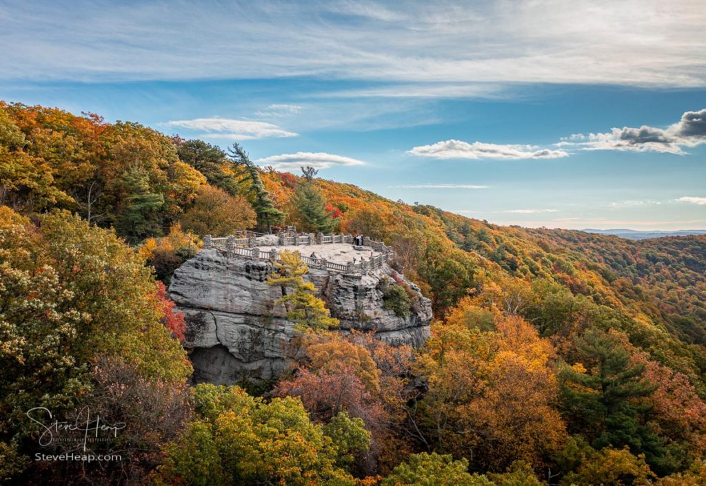 Coopers Rock state park overlook over the Cheat River in narrow wooded gorge in the autumn. Park is near Morgantown. Prints available here