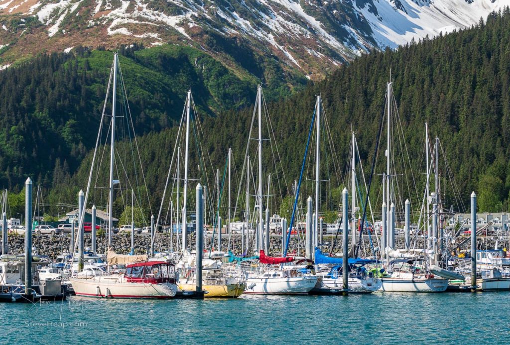 Boats in the harbor at Seward in Alaska