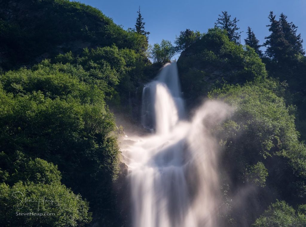 Bridal Veil Falls in Keystone Canyon on the Richardson Highway outside Valdez in Alaska