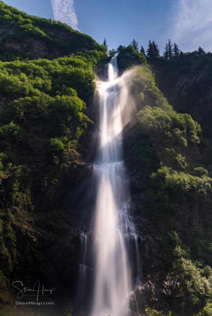 Bridal Veil Falls in Keystone Canyon near Valdez in Alaska