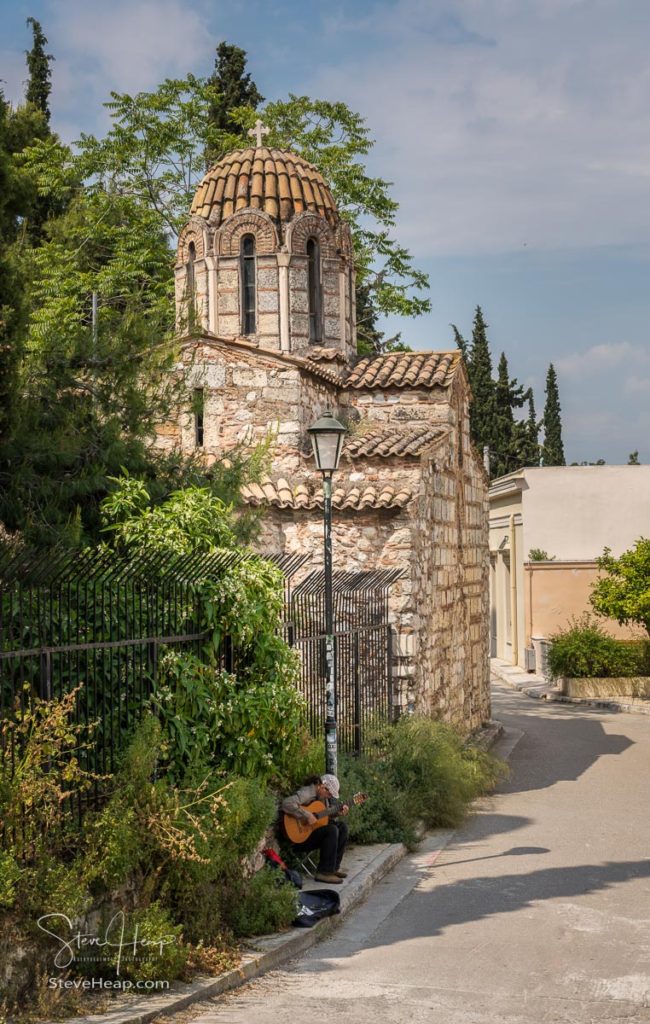 St Simeon church in ancient district of Anafiotika in Athens