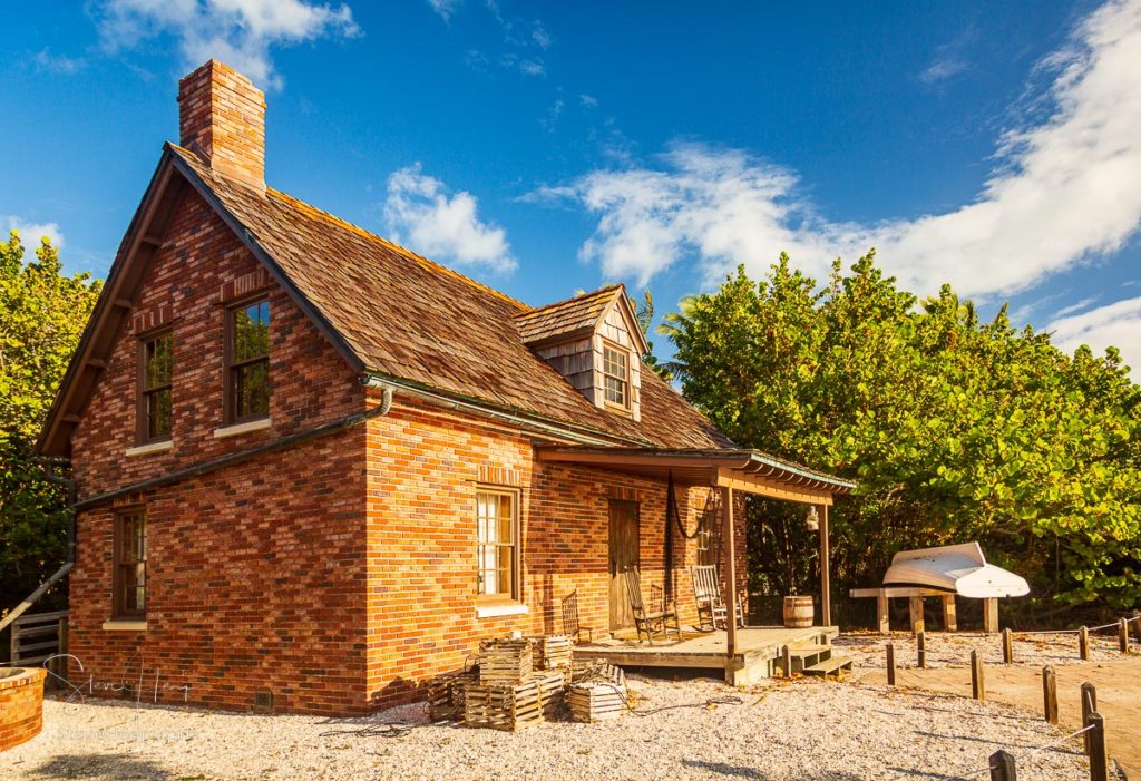 Brick home of lighthouse keeper at Cape Florida Bill Baggs State Park. Prints available in my online store