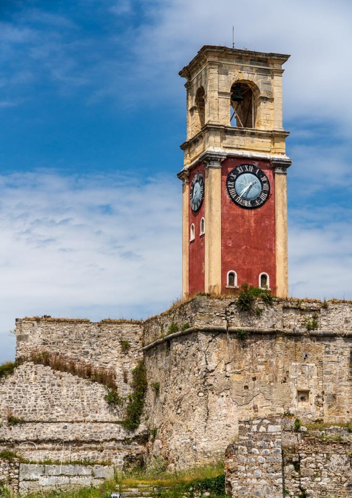 Clock tower inside Old Fortress in the town of Corfu. Prints in my online store