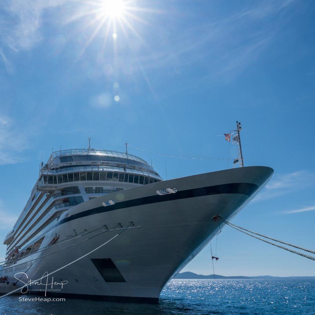 Viking Star cruise ship docked in the port of Zadar in Croatia