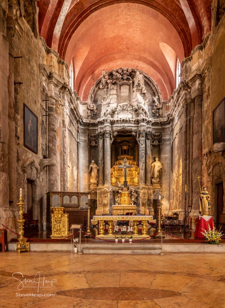 Interior of Sao Domingos church in Lisboa which was badly damaged by fire in 1959. Prints in my online store