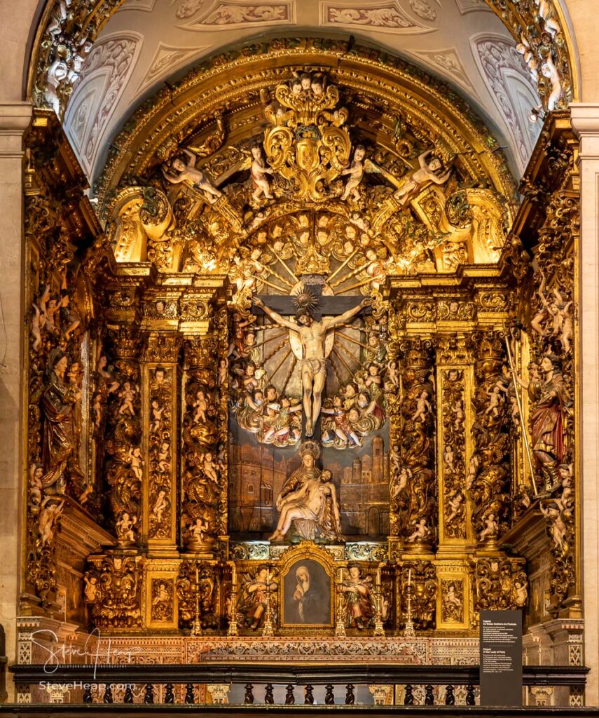 Interior of the ornate Church of Sao Roque in Alto Barrio district. Prints available here