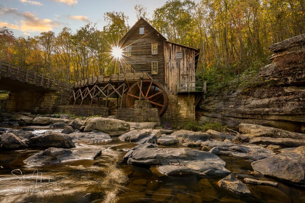 Waterwheel and old grist mill in Babcock state park in West Virginia. Prints available in my online store