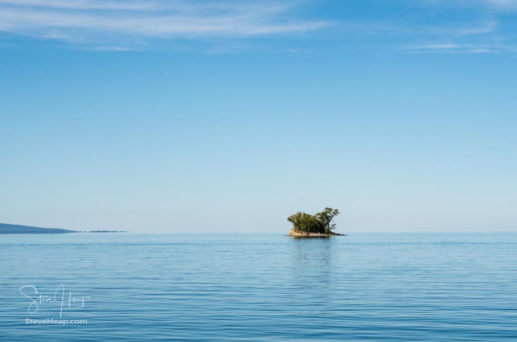 Small island in Lake Champlain off the Essex to Charlotte Ferry