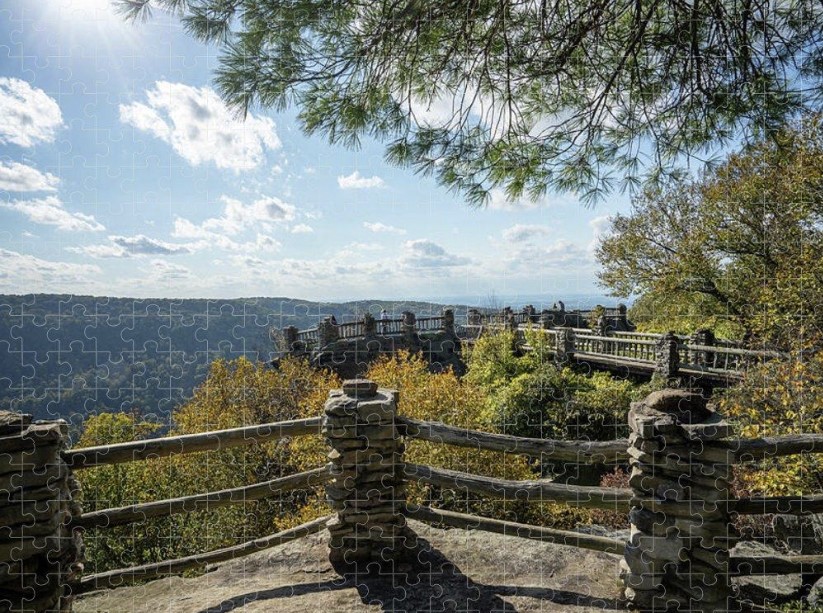 Overlook at Coopers Rock State Forest near Morgantown, WV. Puzzle available here