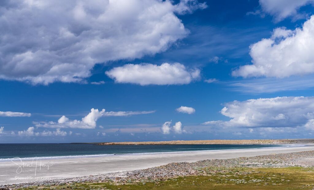 The beach at Bluff Cove on the Falkland Islands