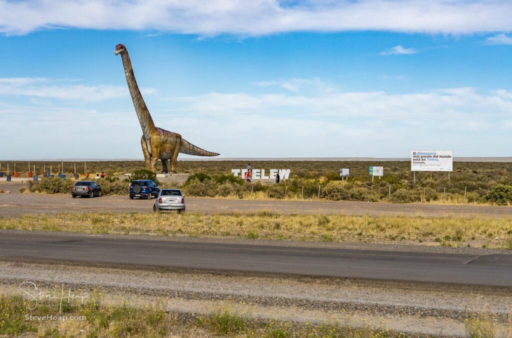 Dinosaur near the city of Trelew in Argentina