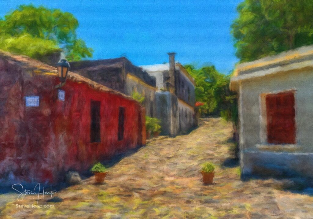 Calle de los Suspiros or Street of Sighs in Colonia del Sacramento