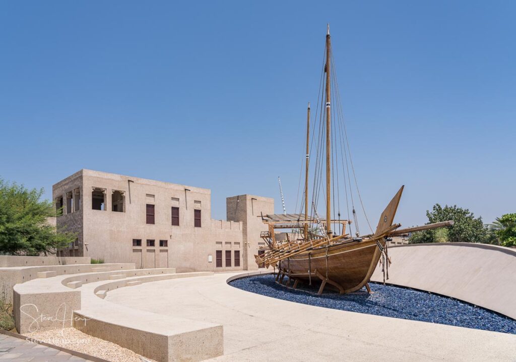Reconstruction of Dhow in the Al Shindagha district and museum in Bur Dubai. Prints available in my online store