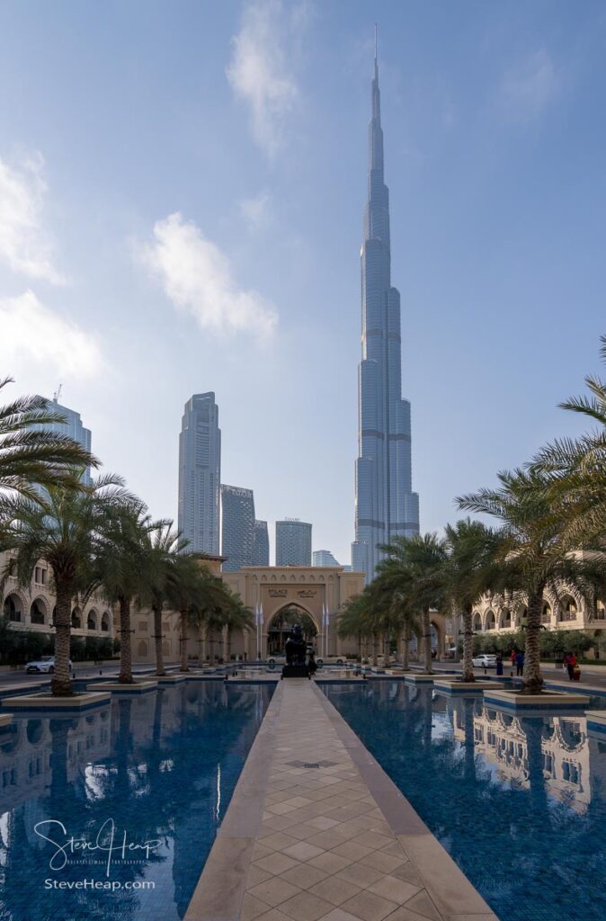 Entrance to the Palace Downtown hotel in the business district of Dubai Downtown. Prints available in my online store