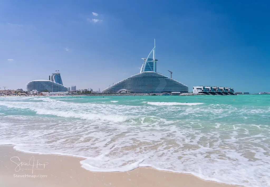 Burj Al Arab hotel hiding behind the new Marsa Al Arab hotel