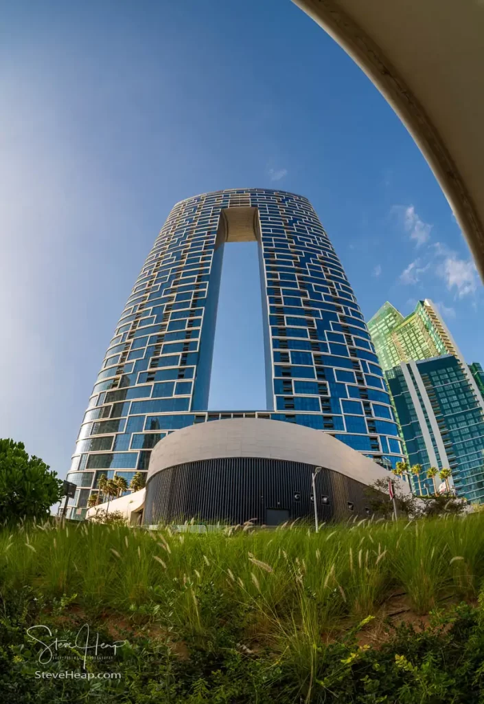 The facade of the Address Beach Hotel in JBR Dubai by the marina