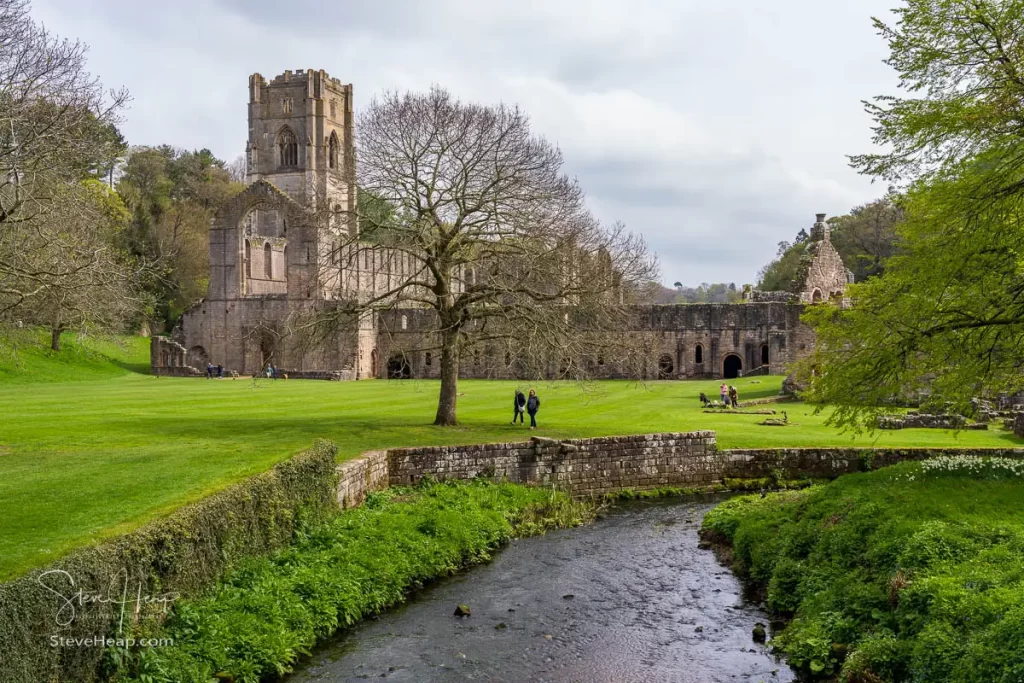 Walking back to the Abbey from Fountains Hall