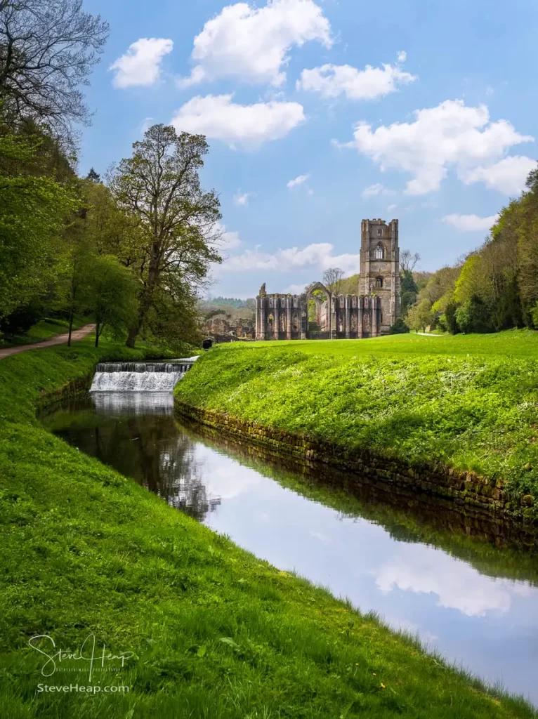 Fountains Abbey and the River Skell. USA prints - UK prints