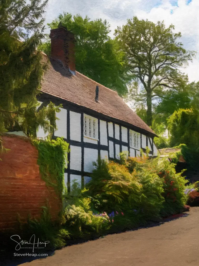Pastel sketch of a traditional home in Ellesmere, Shropshire
