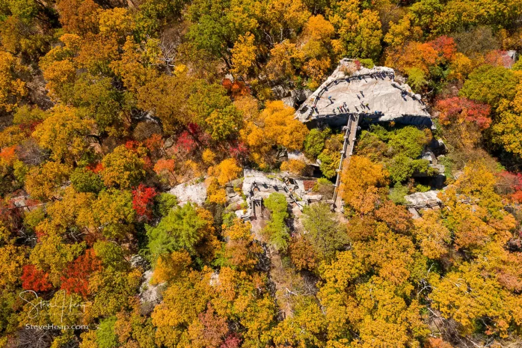 Top down view of the overlook at Coopers Rock in the fall. Prints available from Pictorem and Fine Art America