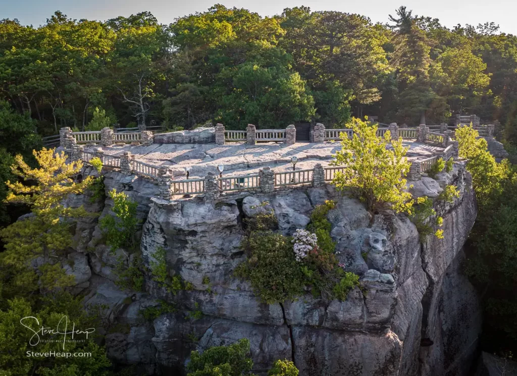 The main sandstone rock with overlook at Coopers Rock. Prints available from Pictorem and Fine Art America