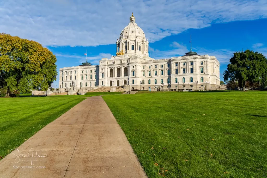The State Capitol building of Minnesota in St Paul on a bright autumn morning. Prints available in my online store
