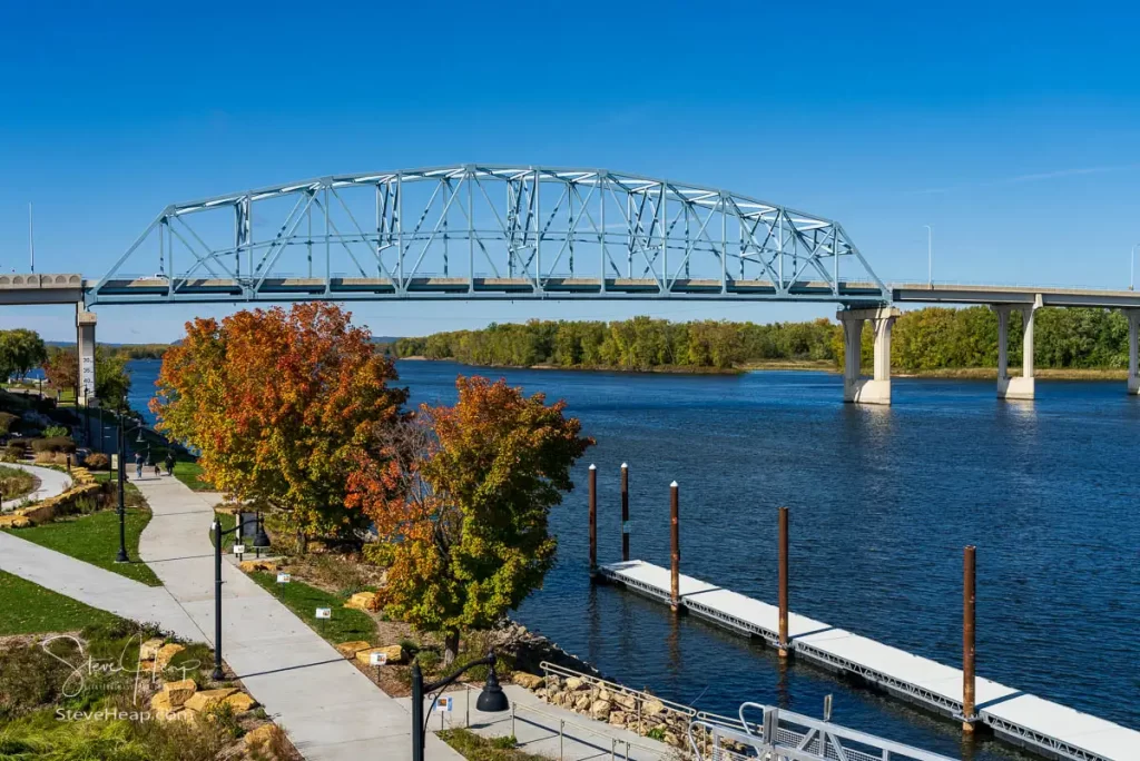 Mississippi River in Wabasha Minnesota in the gardens of the National Eagle Center. Prints available in my online store