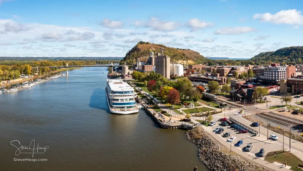 Viking Mississippi river boat docked in Red Wing, MN ready for the voyage to New Orleans. Prints available in my online store