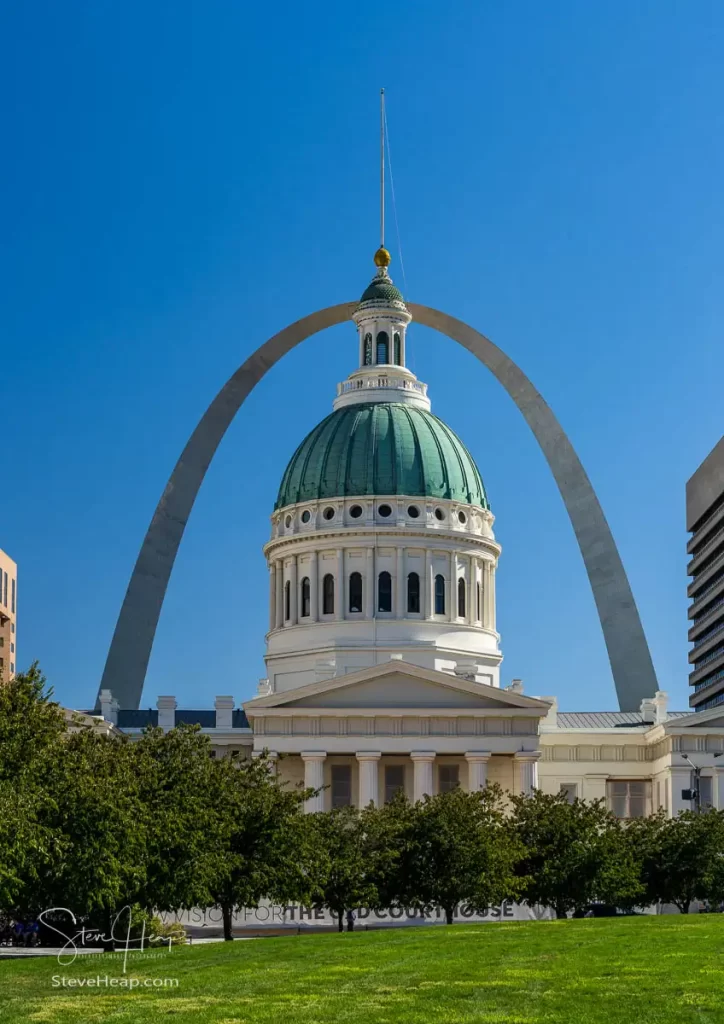 The old Courthouse in downtown St Louis surrounded by the famous arch. Prints available in my online store