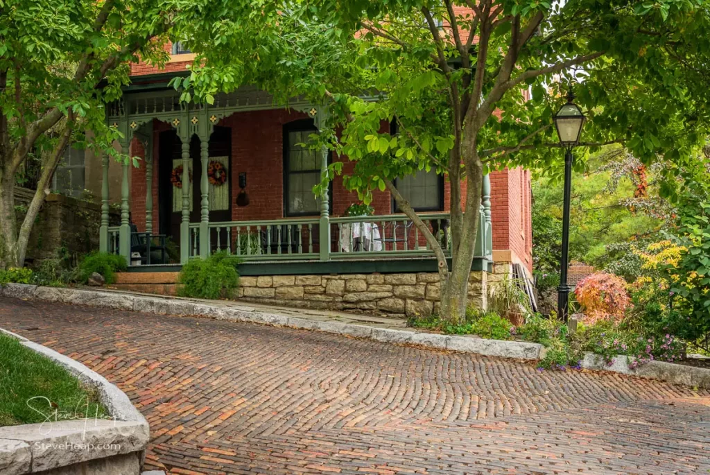 Just the spot for breakfast or an evening glass of wine on Snake Alley in Burlington, Iowa
