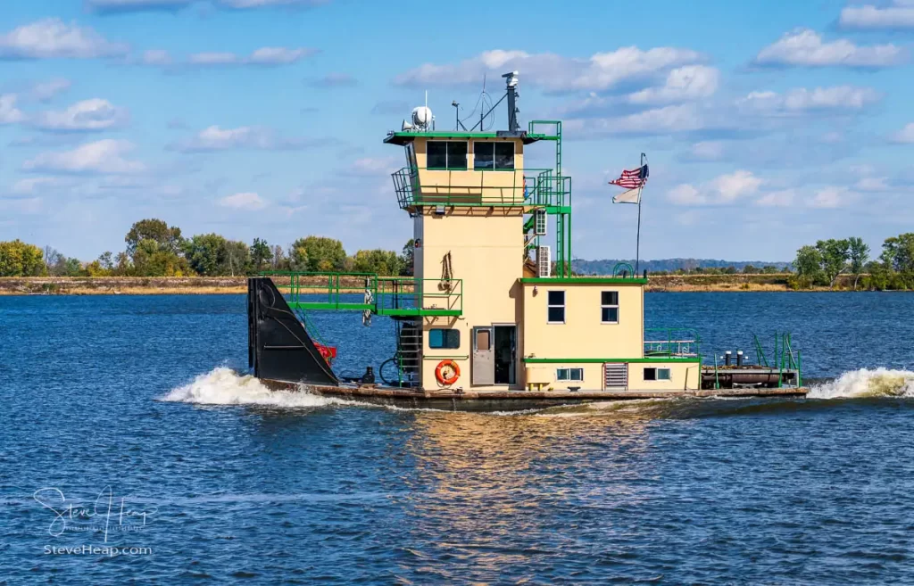 Close up of one of the "pusher boats" that are used to drive and steer the barges up and down the Mississippi River. Prints available in my online store