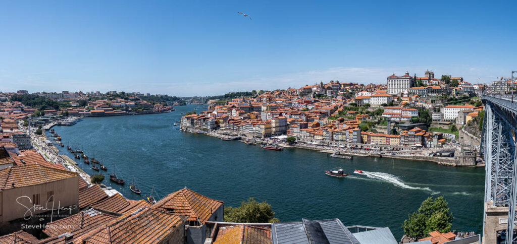 Cityscape of Porto from the banks of the river Douro
