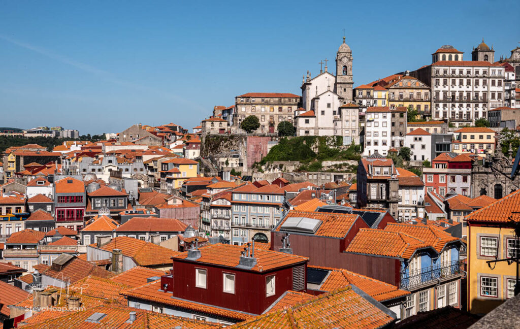 View over the apartments of downtown Oporto from near the Cathedral