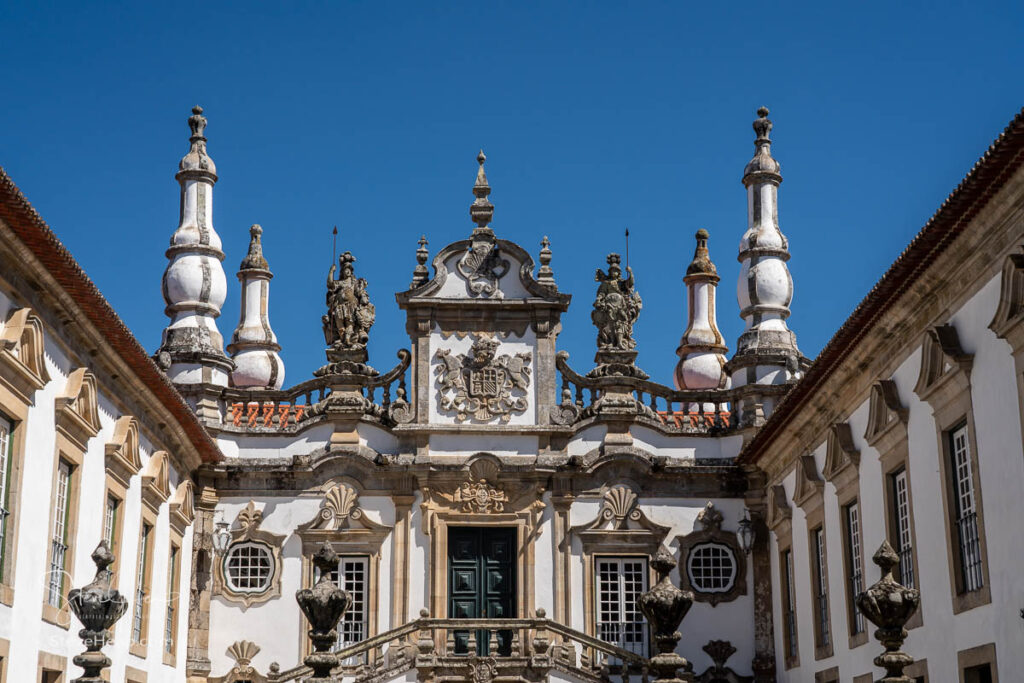 Main entrance of Mateus Palace in Vila Real, Portugal