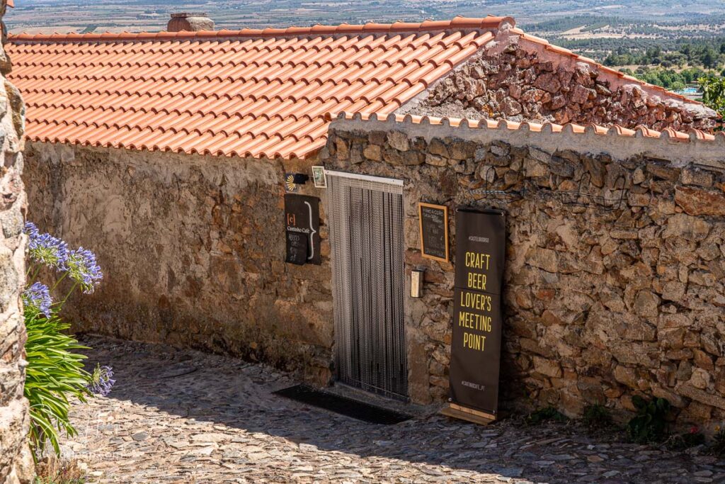 Cantinho cafe and bar serving craft beers to the tourists visiting the old village of Castello Rodrigo