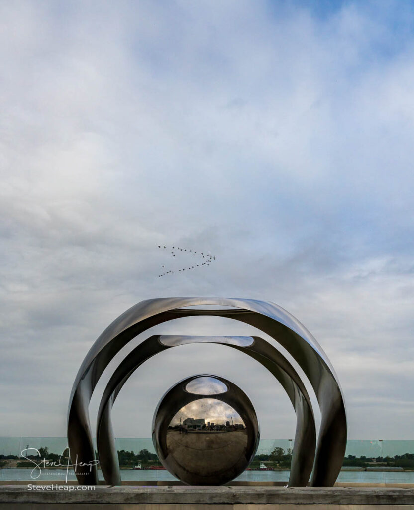 Sing the River musical reflective sculpture presented by Rotary Club in Baton Rouge, the state capital of Louisiana. Prints available in my online store