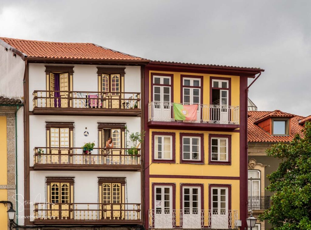 Traditional houses overlooking the main square in Guimaraes