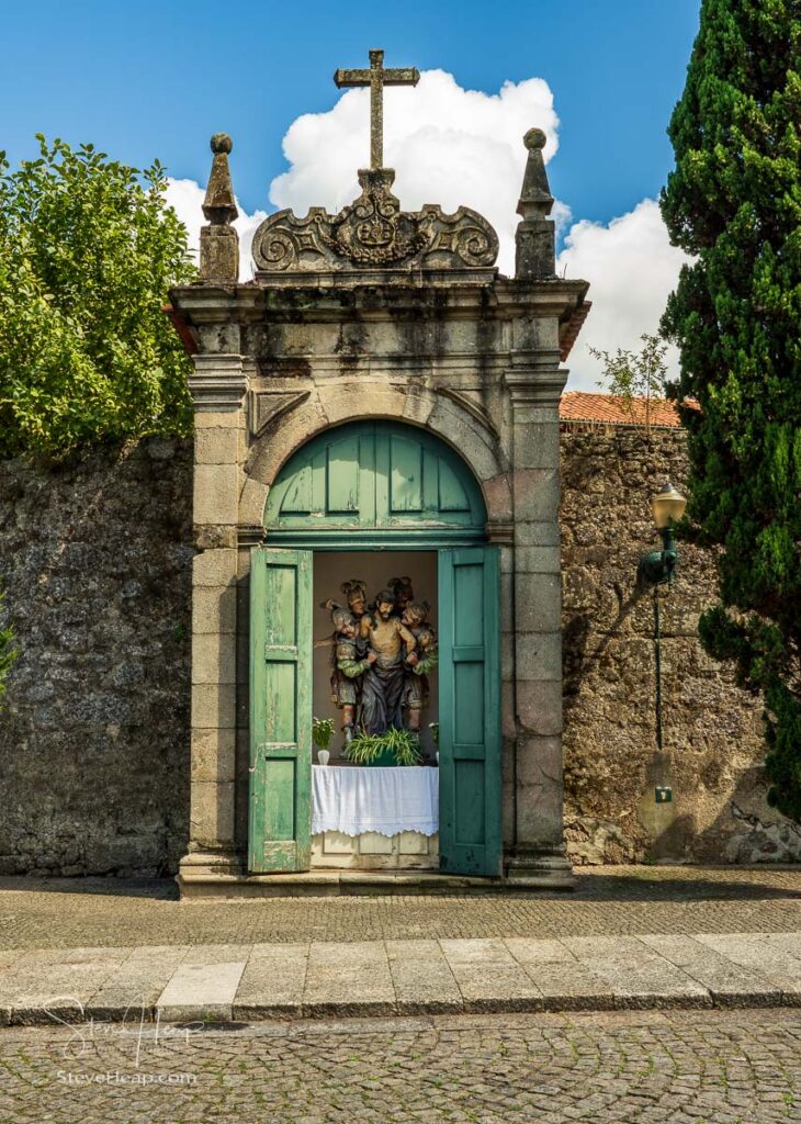 Stations of the Cross or wayside shrines in the old town of Guimaraes