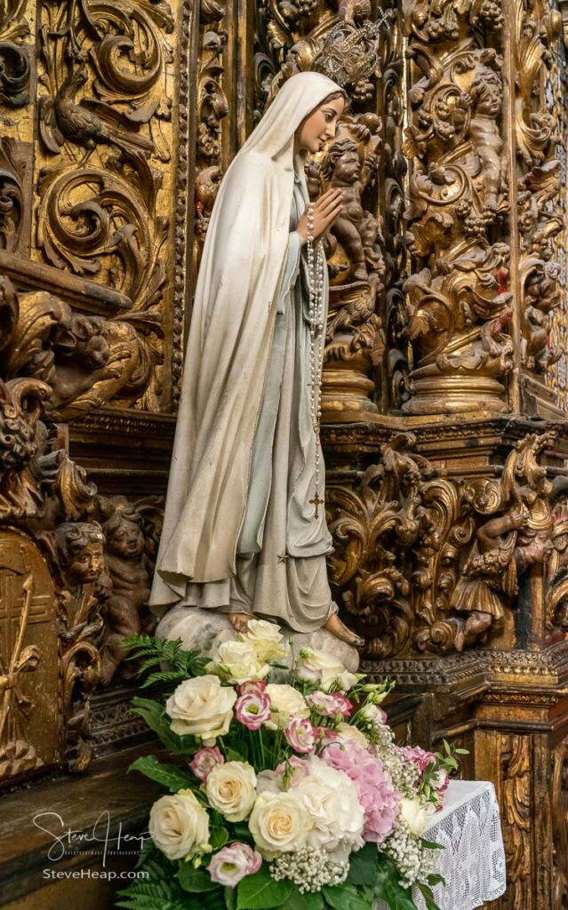 Virgin Mary statue in the church of the Presentation of Vera Cruz in Aveiro. Prints available in my online store