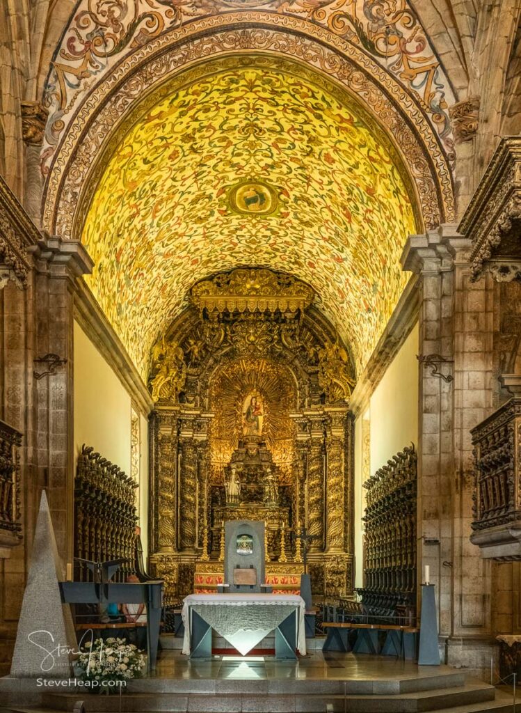 Interior and altar in the Se or cathedral church in the old town of Viseu. Prints available in my online store