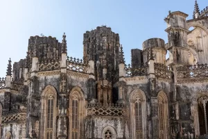 Driving through Portugal via the Batalha Monastery to Sintra