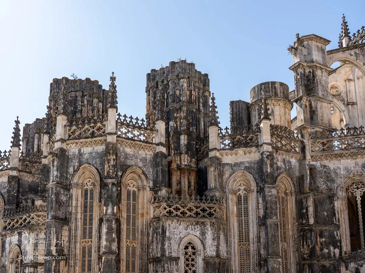 Driving through Portugal via the Batalha Monastery to Sintra