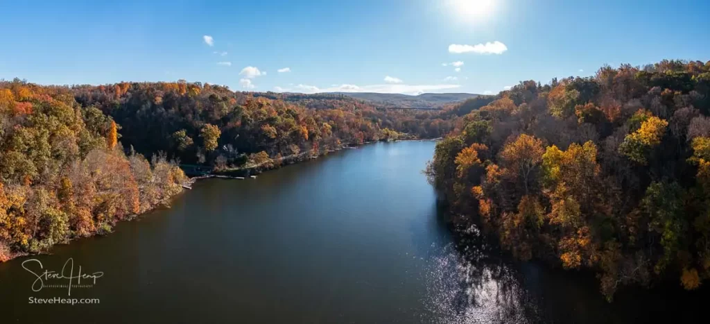 Autumn colors around the Cheat Lake Park on Morgans Run near Morgantown West Virginia