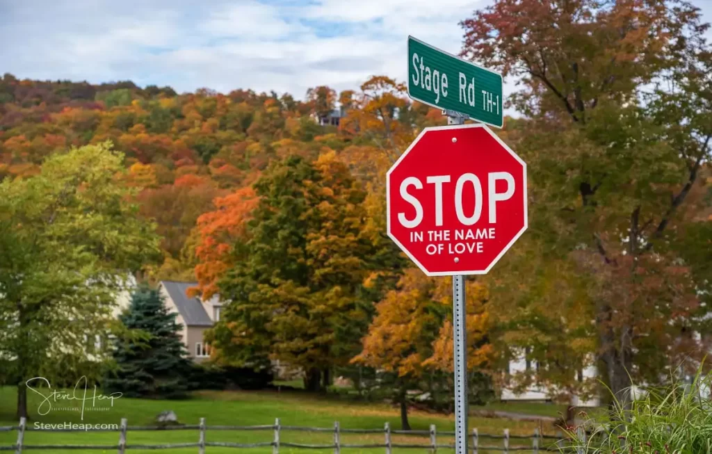 Stop sign in Barnard Vermont