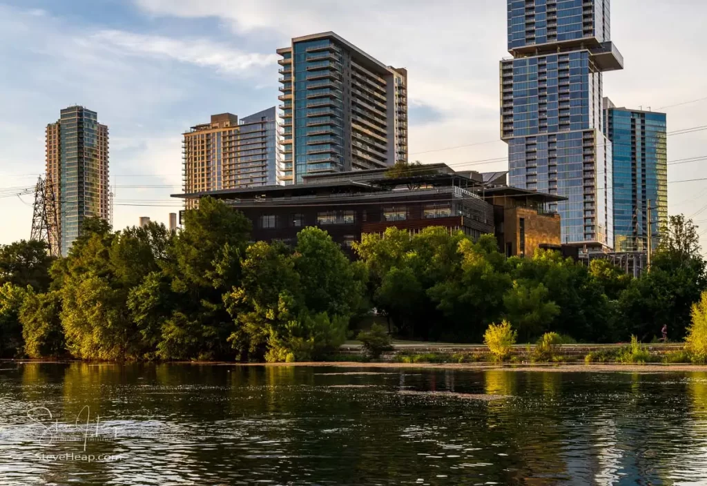Austin Central Library with The Independent apartment building behind. Prints available in my online store